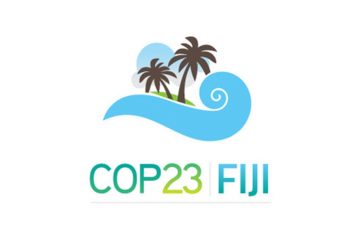 Logotipo da COP 23 em Mídia e Ciência "COP como Copa"